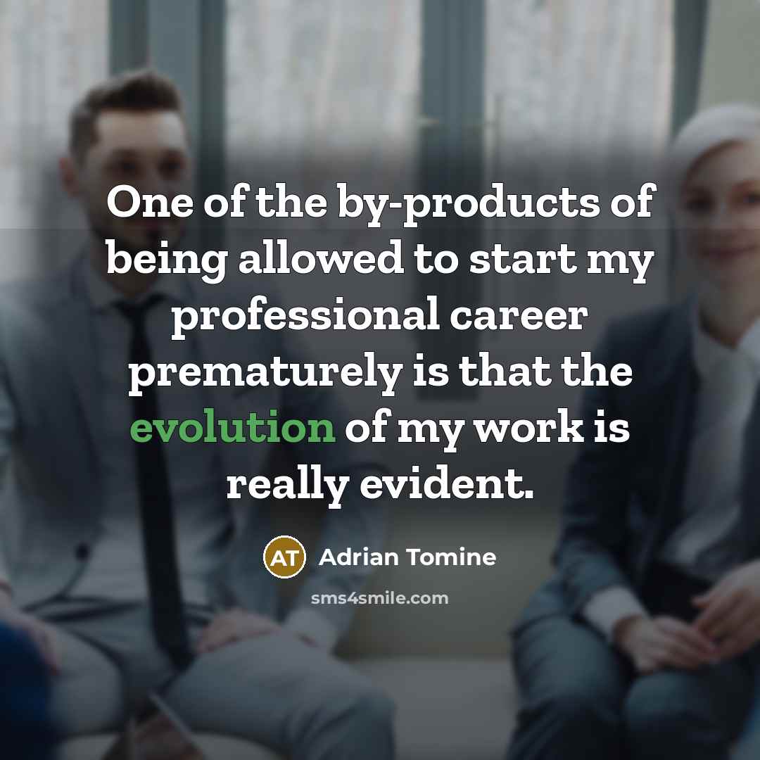 “One of the by-products of being allowed to start my…” quote by Adrian Tomine