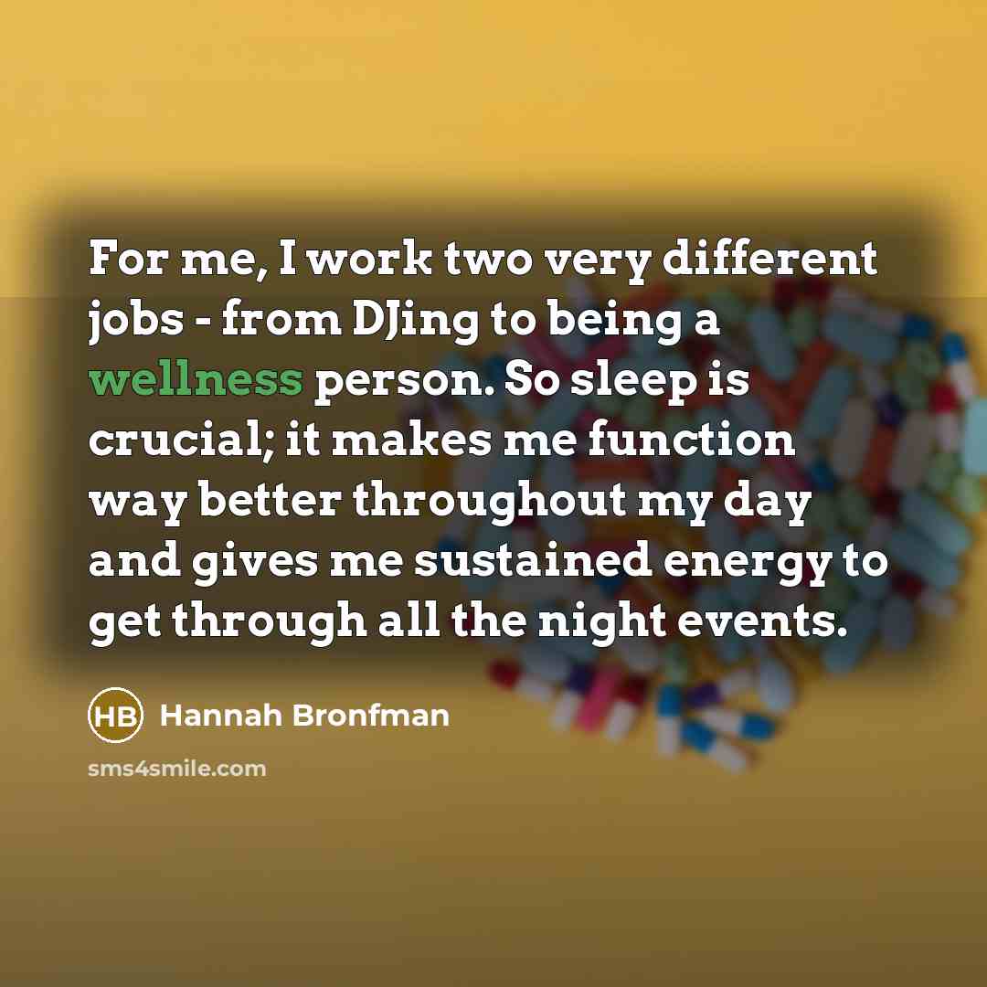 “For me, I work two very different jobs - from…” quote by Hannah Bronfman