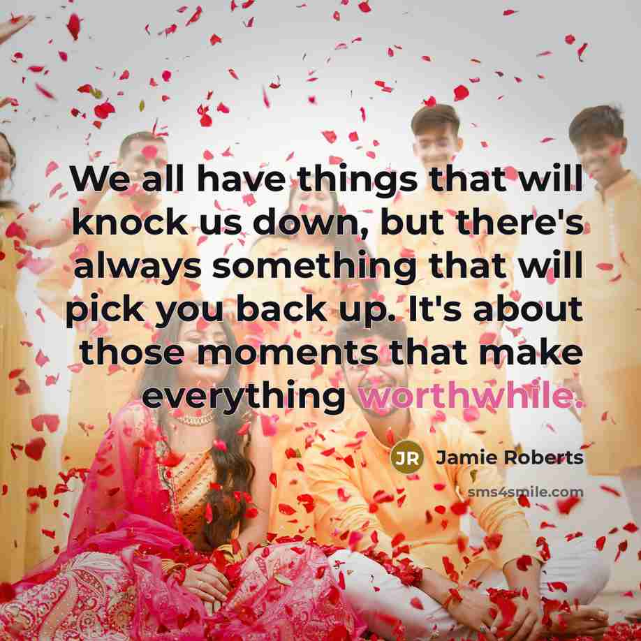 “We all have things that will knock us down, but…” quote by Jamie Roberts