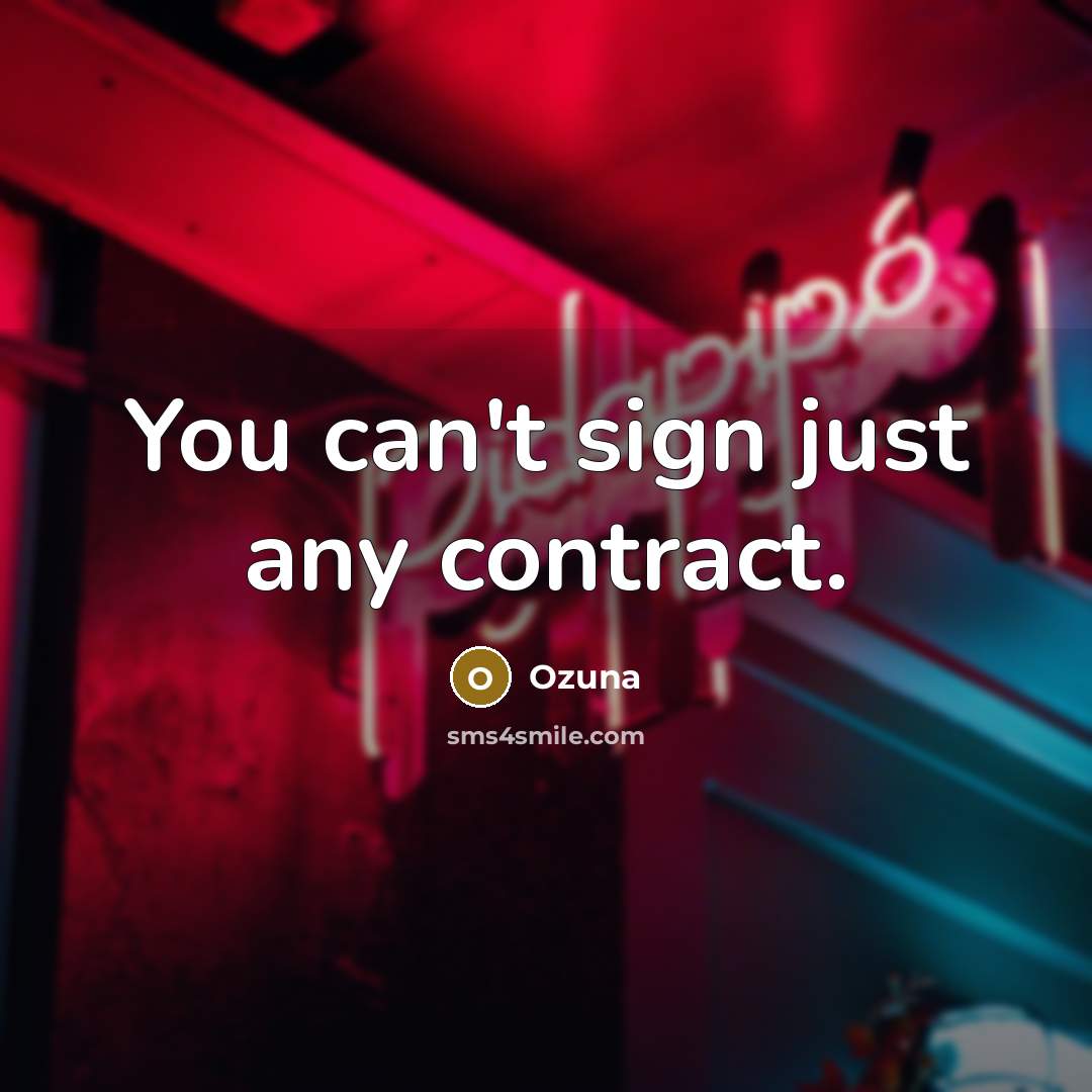 “You can't sign just any contract.…” quote by Ozuna