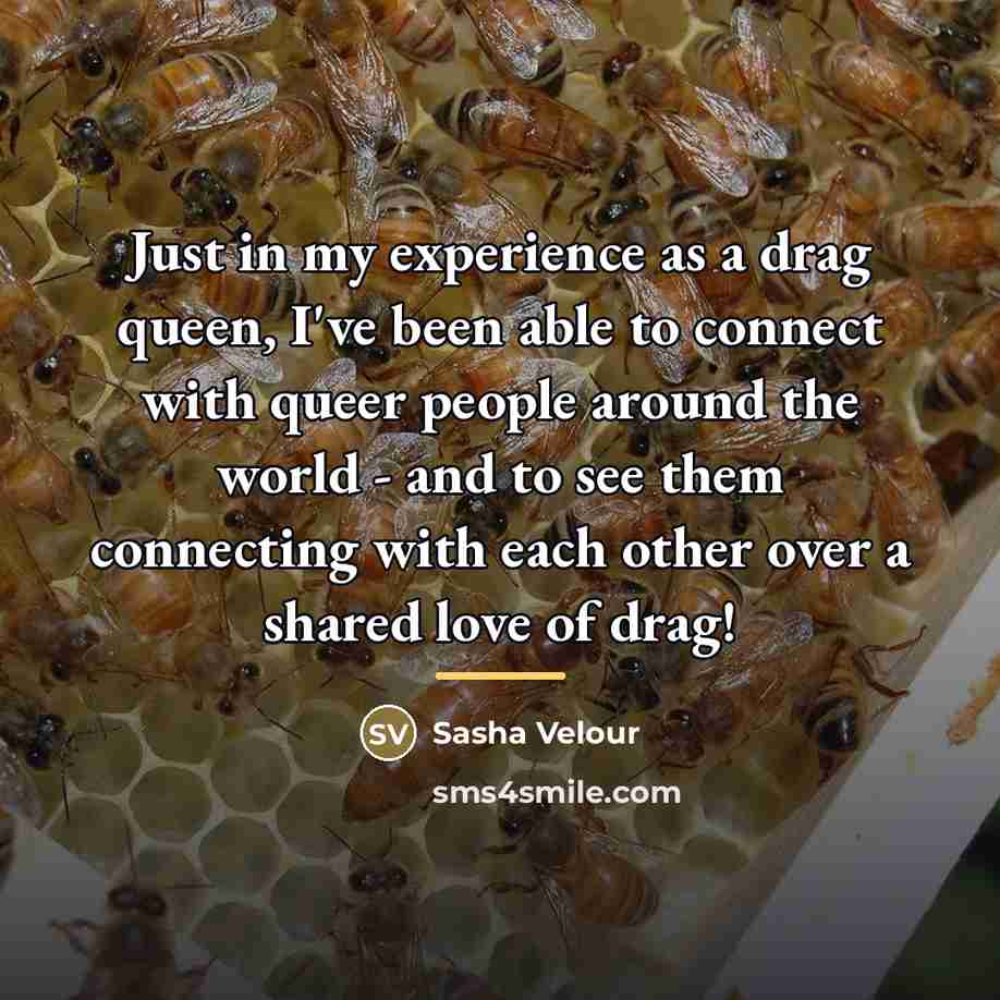 “Just in my experience as a drag queen, I've been…” quote by Sasha Velour