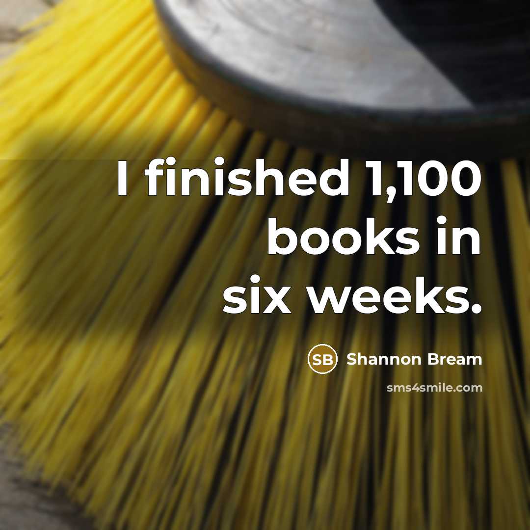 “I finished 1,100 books in six weeks.…” quote by Shannon Bream