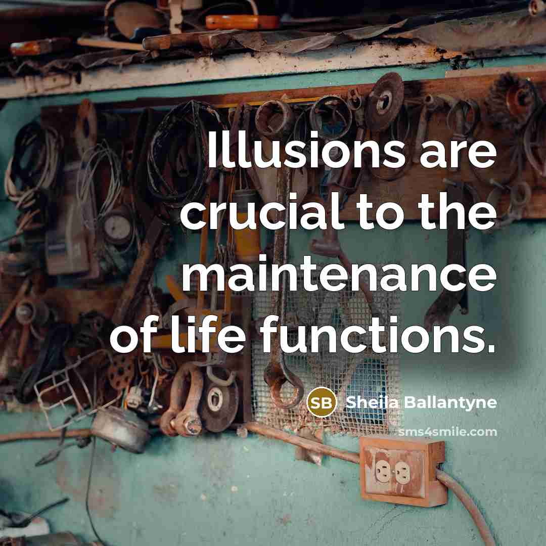 “Illusions are crucial to the maintenance of life functions.…” quote by Sheila Ballantyne