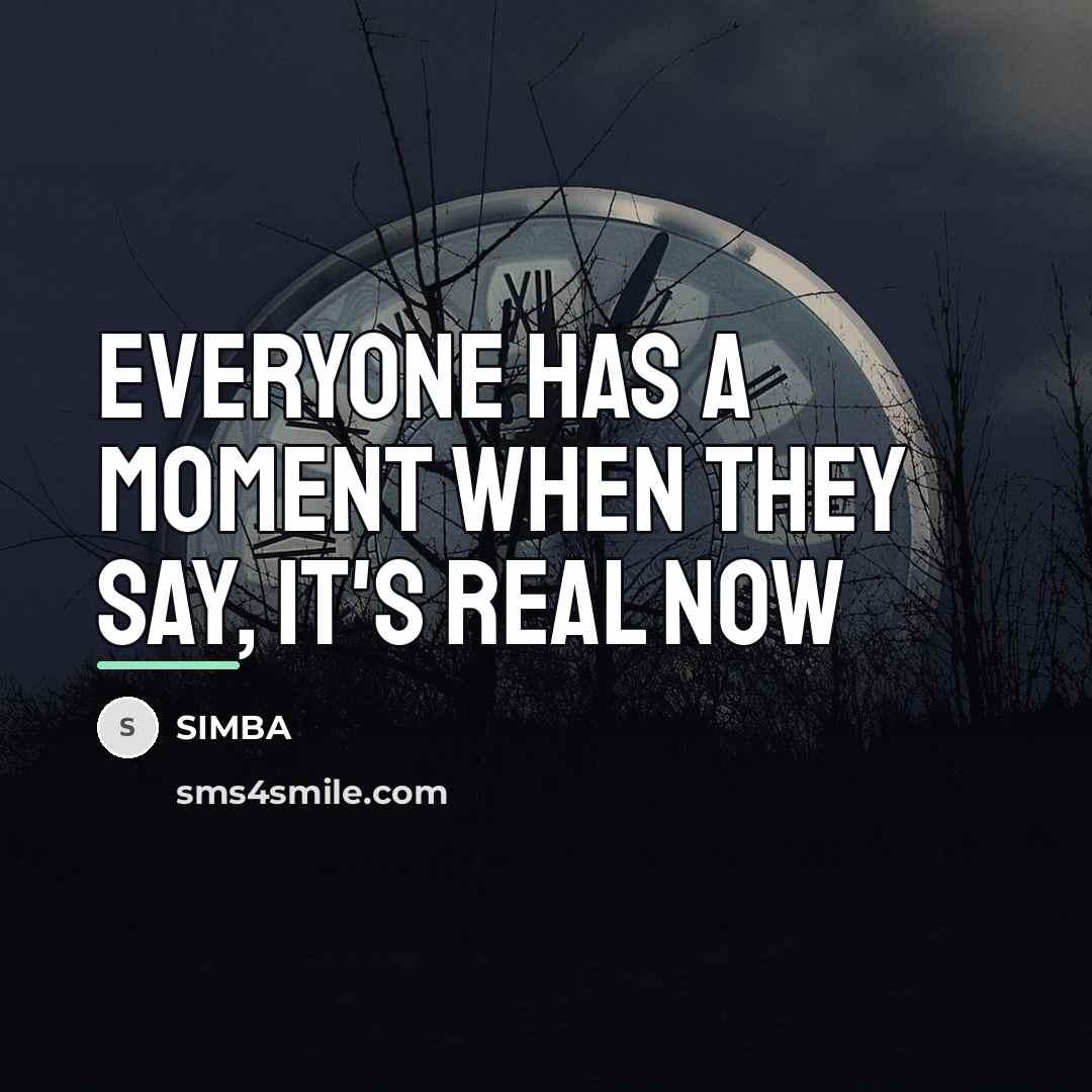 “Everyone has a moment when they say, It's real now…” quote by SIMBA