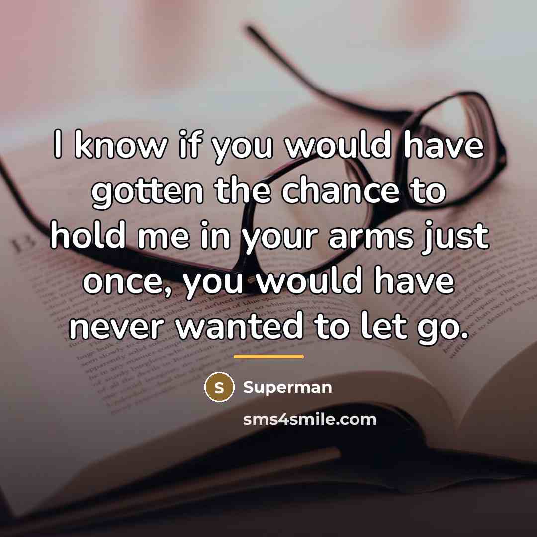“I know if you would have gotten the chance to…” quote by Superman