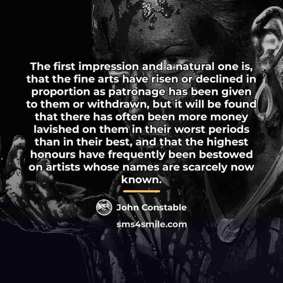 “The first impression and a natural one is, that the…” quote by John Constable