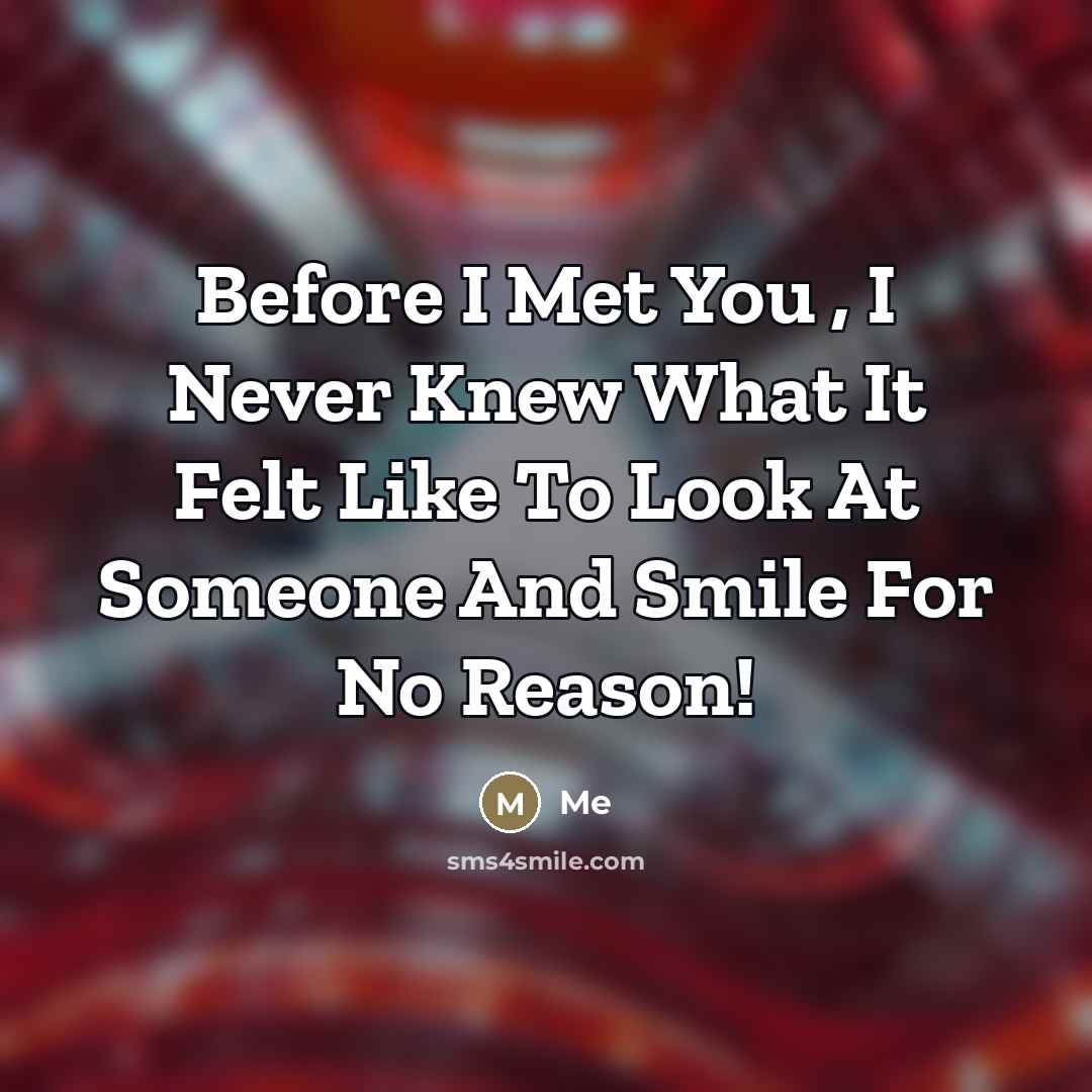 “Before I Met You , I Never Knew What It…” quote by Me