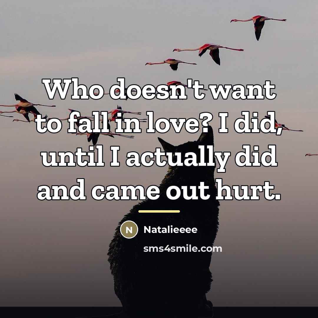 “Who doesn't want to fall in love? I did, until…” quote by Natalieeee