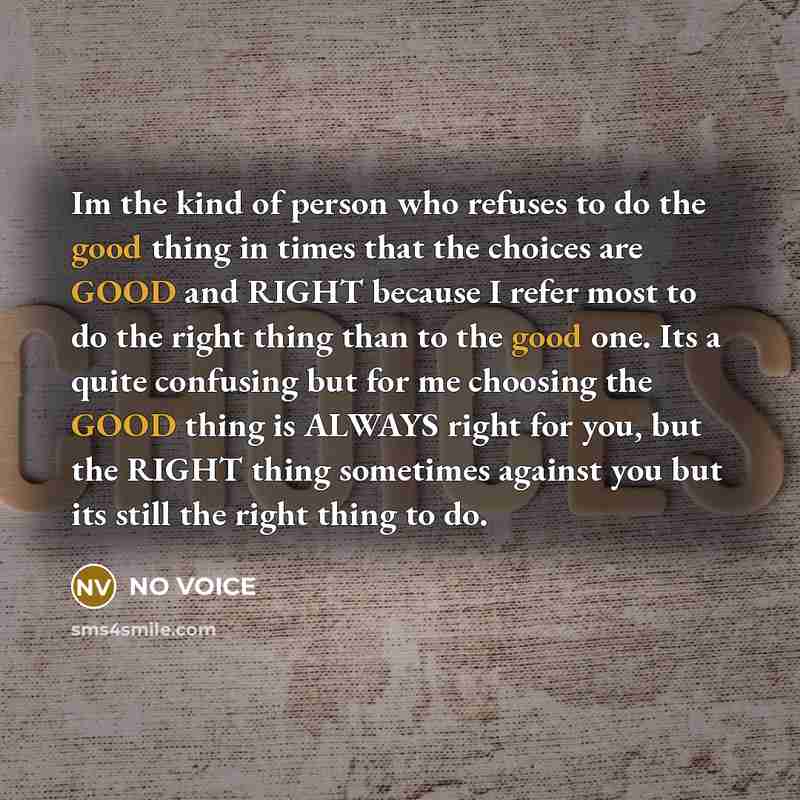 “Im the kind of person who refuses to do the…” quote by NO VOICE