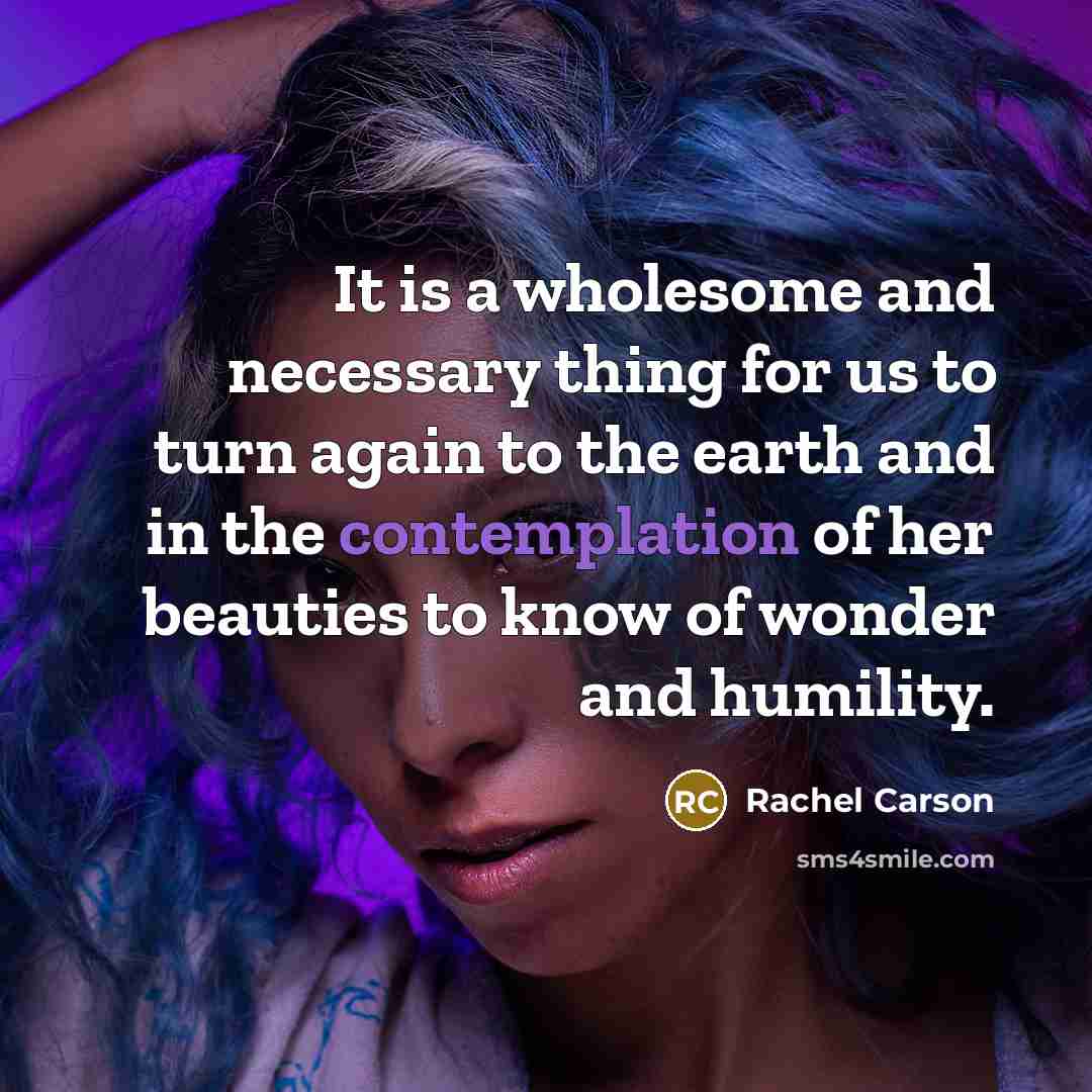 “It is a wholesome and necessary thing for us to…” quote by Rachel Carson