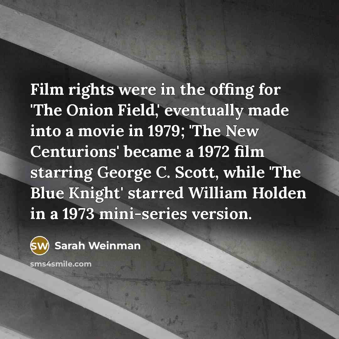 “Film rights were in the offing for 'The Onion Field,'…” quote by Sarah Weinman