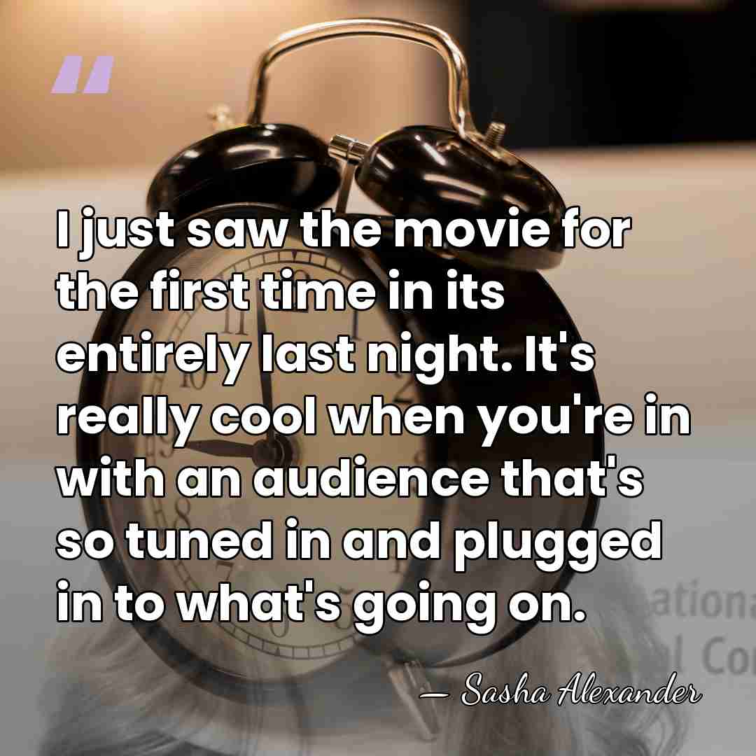 I just saw the movie for the first time in its entirely&hellip; - Sasha Alexander