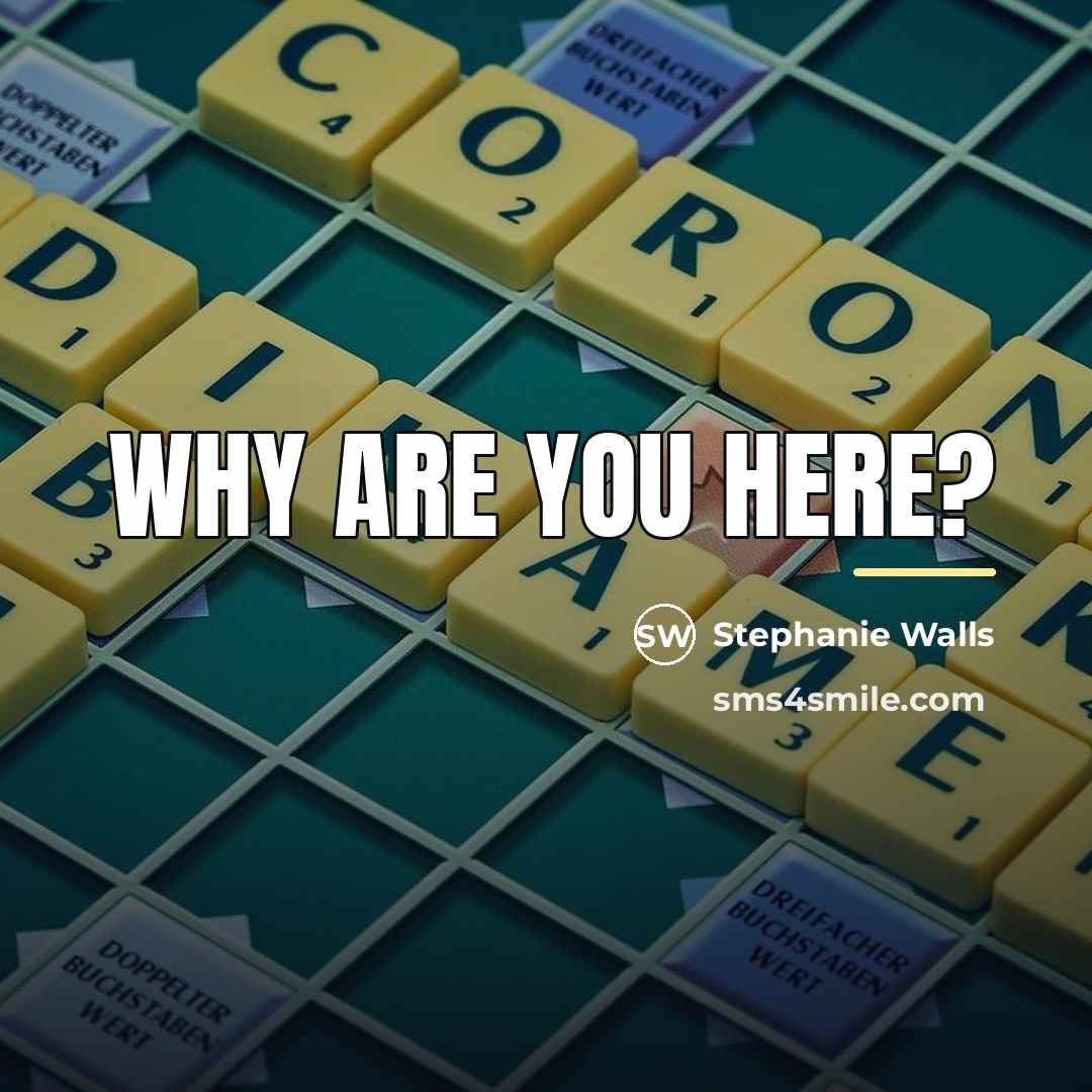 “Why are you here?…” quote by Stephanie Walls