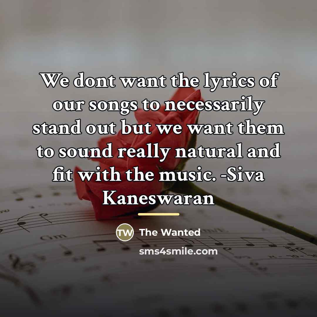 “We dont want the lyrics of our songs to necessarily…” quote by The Wanted