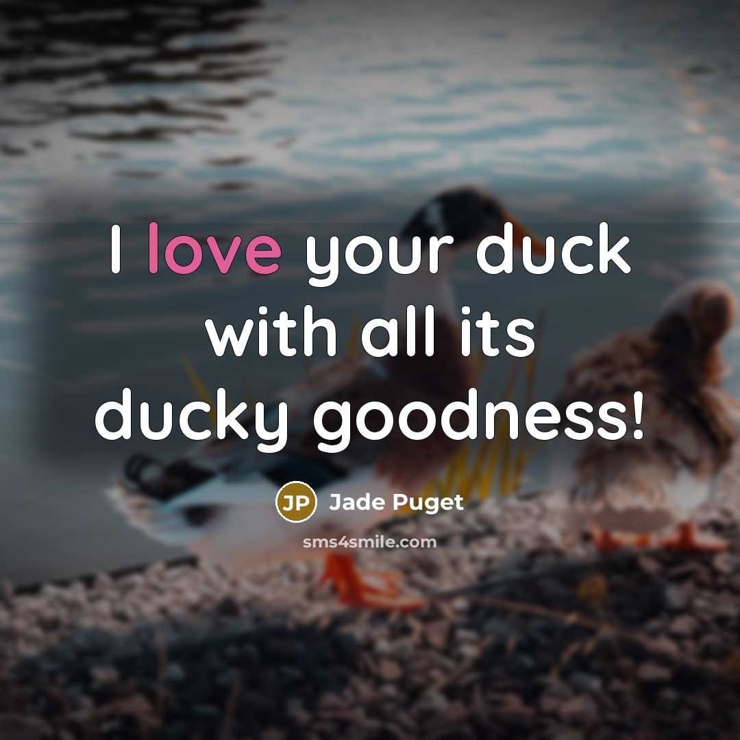 “I love your duck with all its ducky goodness!” quote by Jade Puget