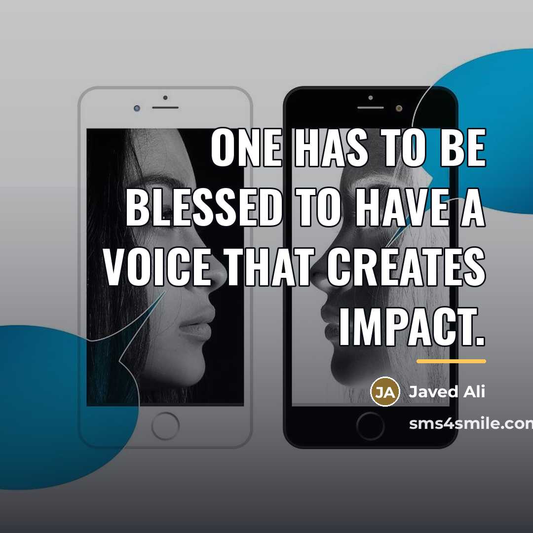 “One has to be blessed to have a voice that…” quote by Javed Ali
