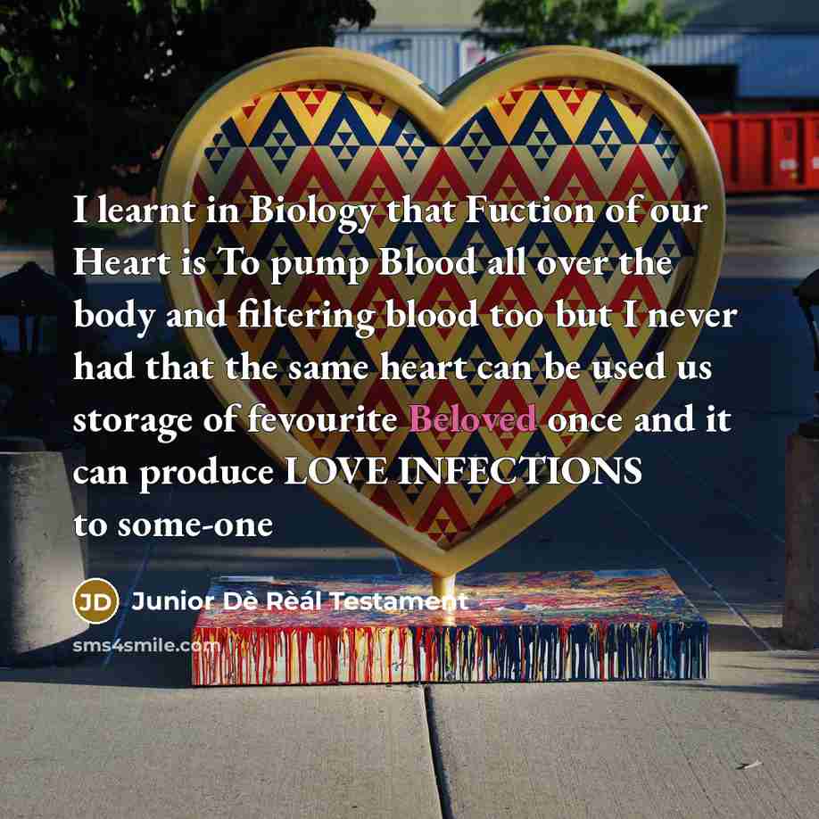 “I learnt in Biology that Fuction of our Heart is…” quote by Junior Dè Rèál Testament