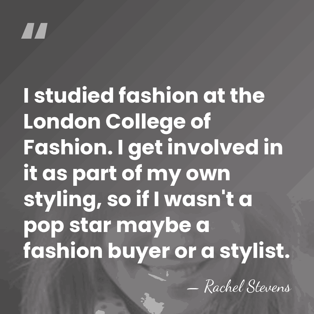 I studied fashion at the London College of Fashion. I get involved&hellip; - Rachel Stevens