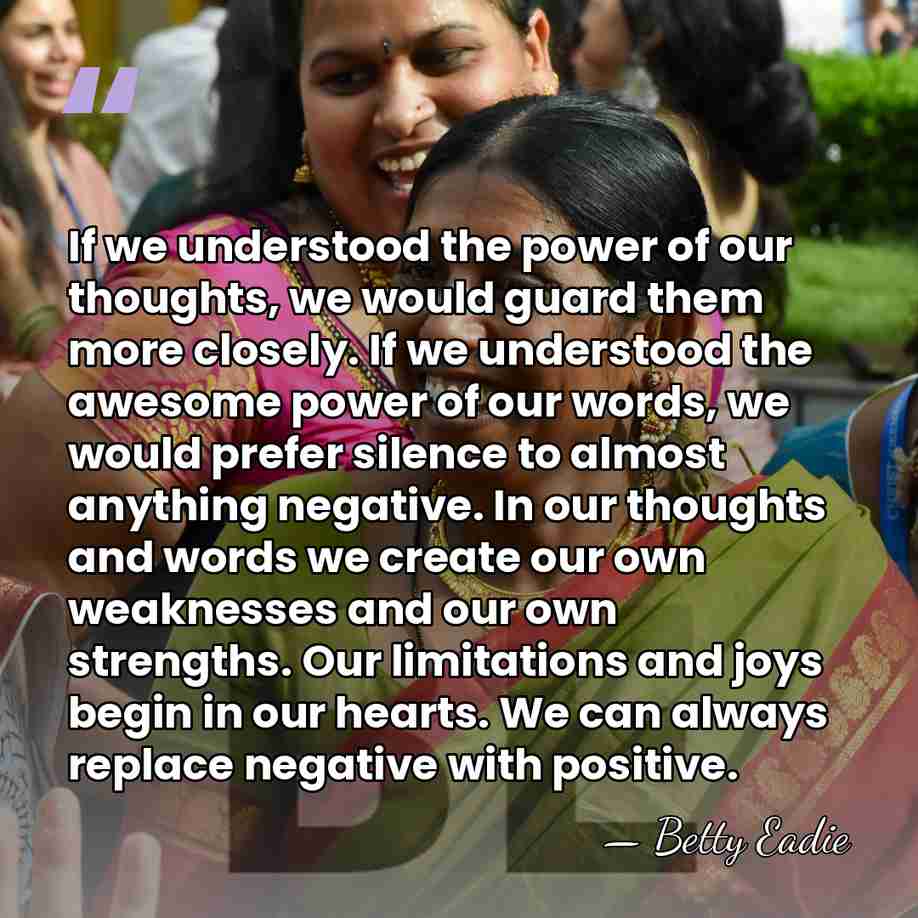 If we understood the power of our thoughts, we would guard them&hellip; - Betty Eadie