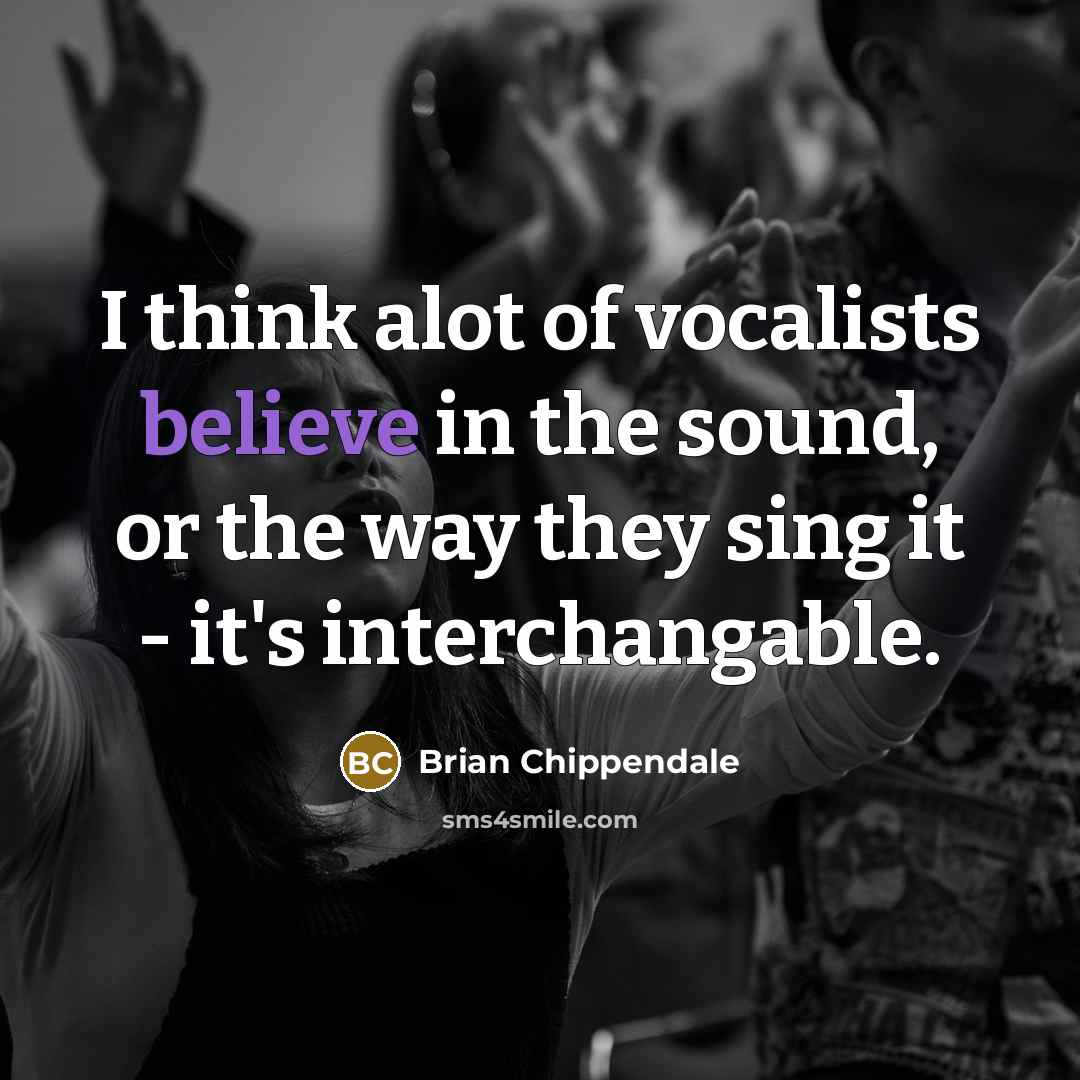 “I think alot of vocalists believe in the sound, or…” quote by Brian Chippendale