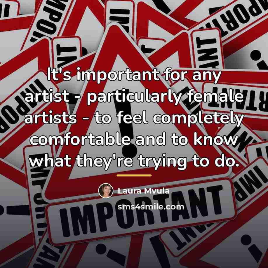 “It's important for any artist - particularly female artists -…” quote by Laura Mvula