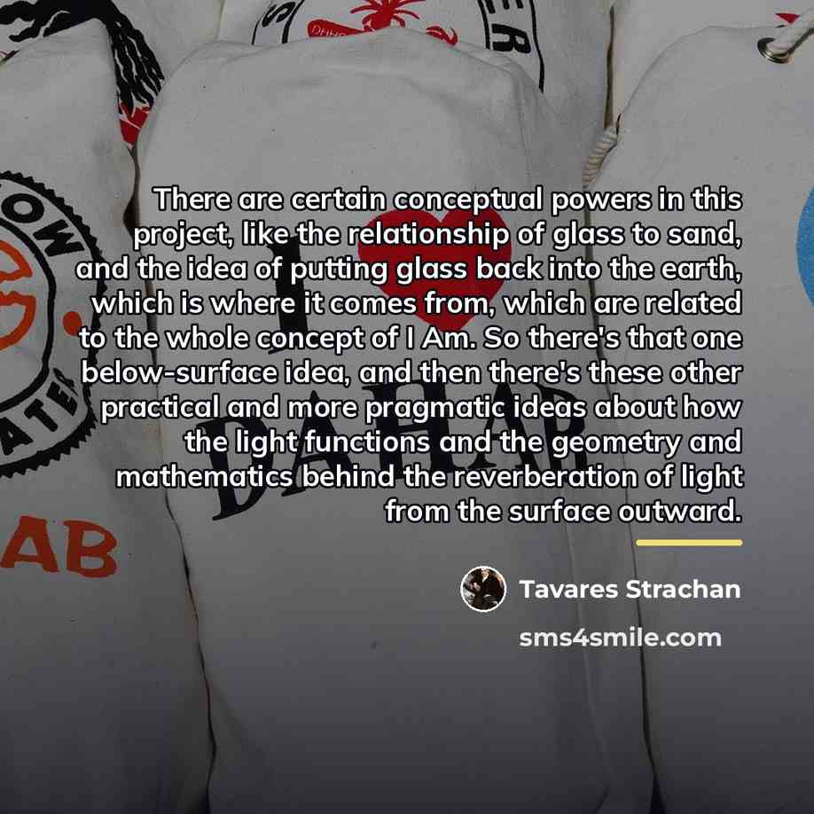 “There are certain conceptual powers in this project, like the…” quote by Tavares Strachan