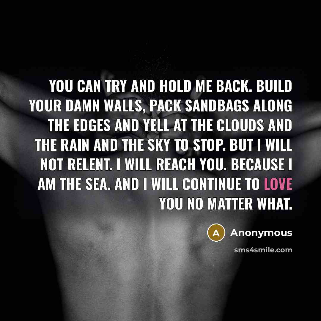“You can try and hold me back. Build your damn…” quote by Anonymous