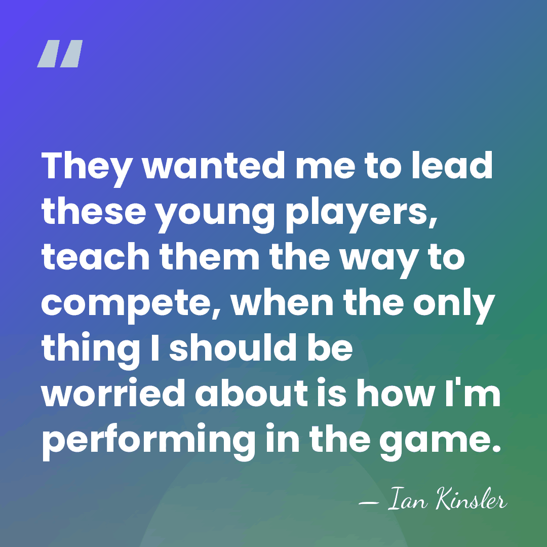 They wanted me to lead these young players, teach them the way&hellip; - Ian Kinsler