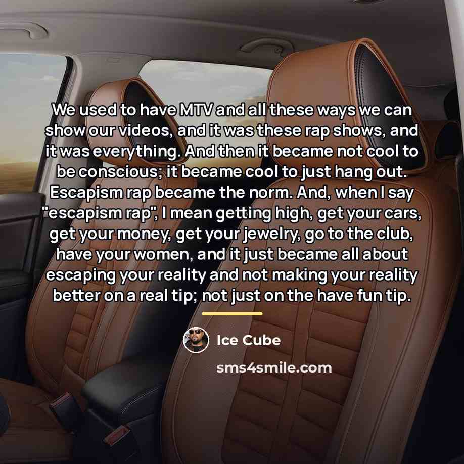 “We used to have MTV and all these ways we…” quote by Ice Cube