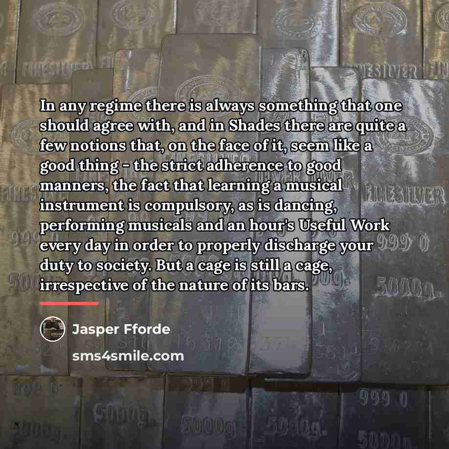 “In any regime there is always something that one should…” quote by Jasper Fforde
