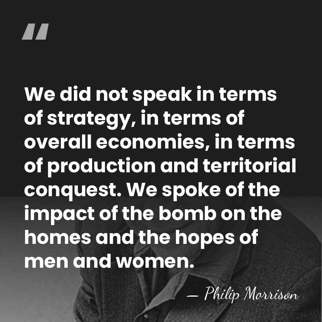 We did not speak in terms of strategy, in terms of overall&hellip; - Philip Morrison