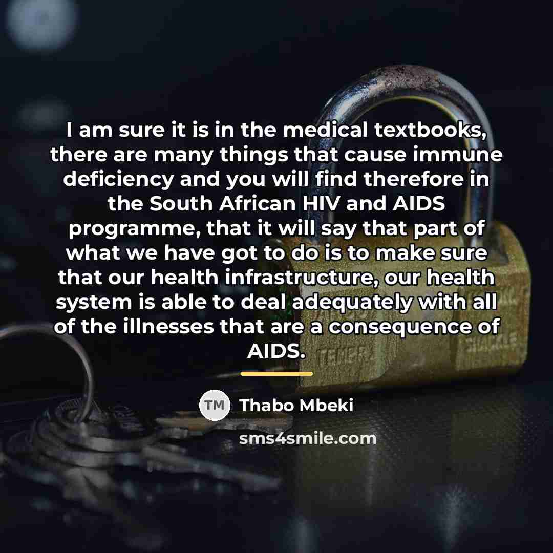 “I am sure it is in the medical textbooks, there…” quote by Thabo Mbeki