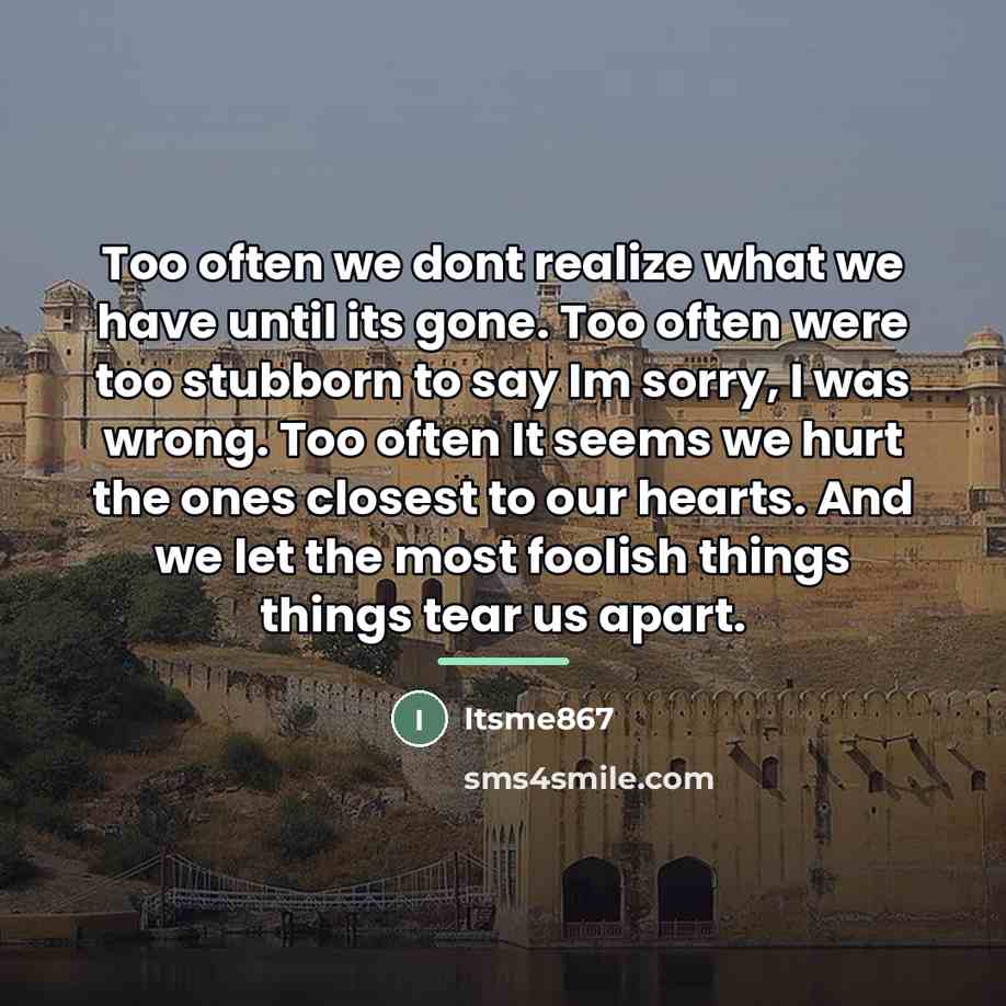 “Too often we dont realize what we have until its…” quote by Itsme867