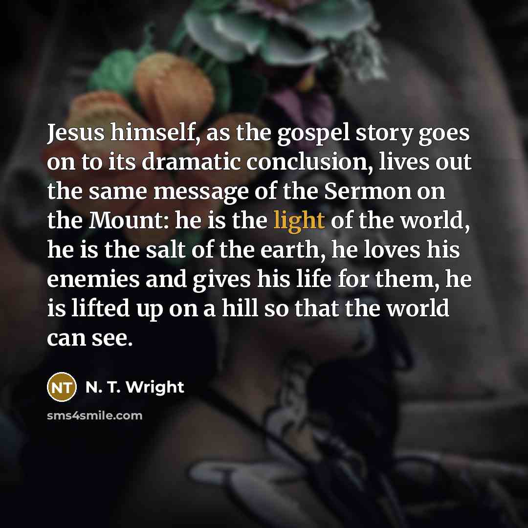 “Jesus himself, as the gospel story goes on to its…” quote by N. T. Wright