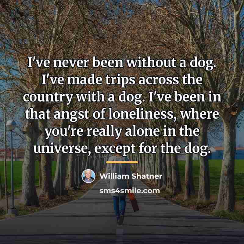 “I've never been without a dog. I've made trips across…” quote by William Shatner