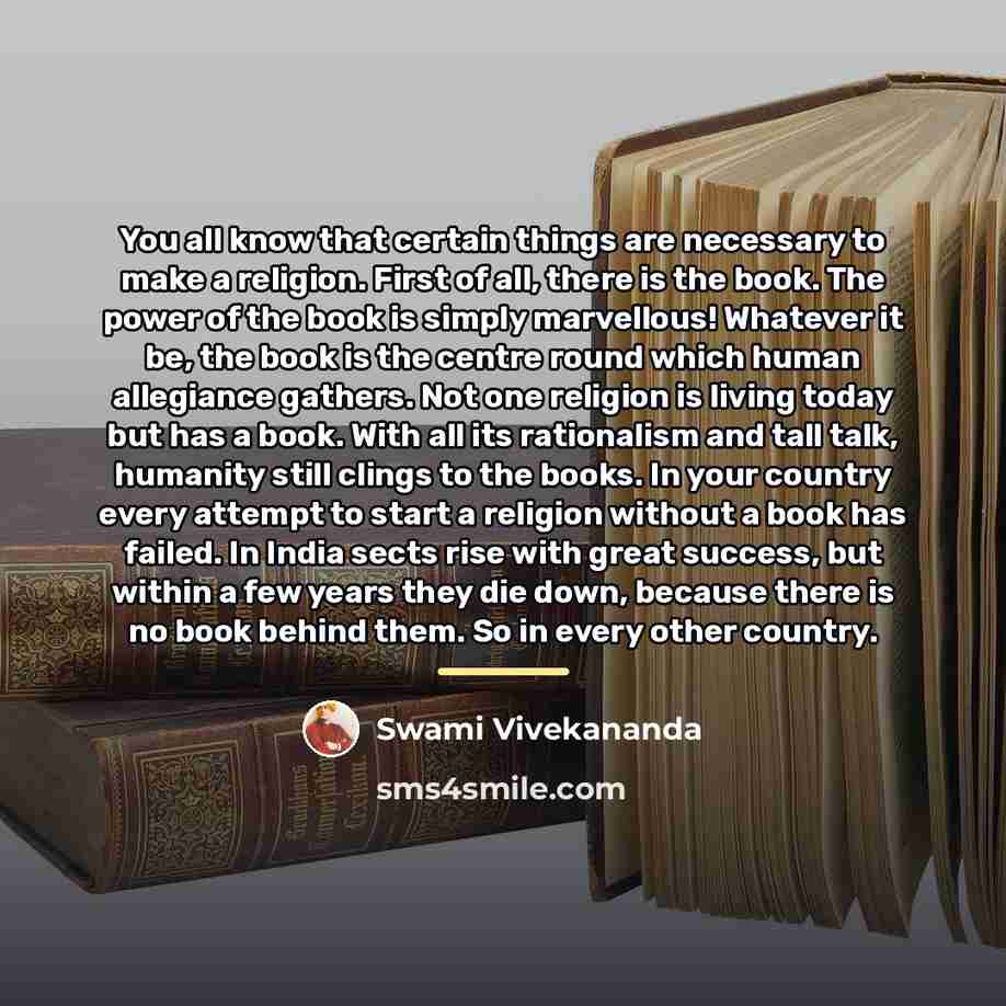 “You all know that certain things are necessary to make…” quote by Swami Vivekananda