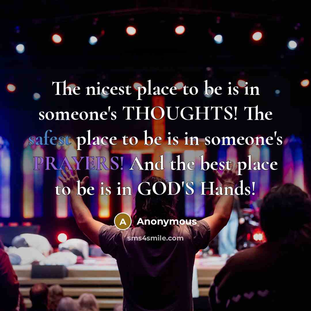 “The nicest place to be is in someone's THOUGHTS! The…” quote by Anonymous