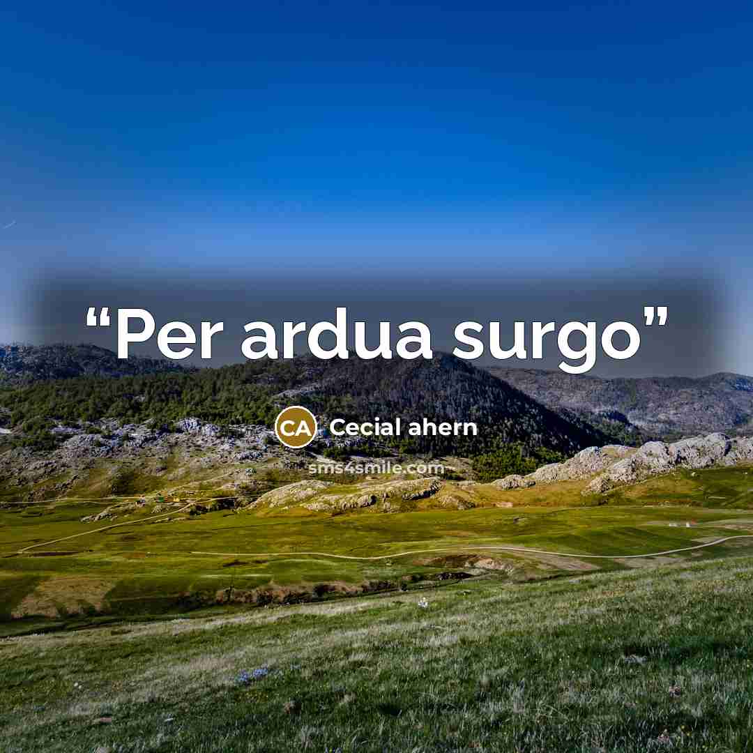 “Per ardua surgo” quote by Cecial ahern