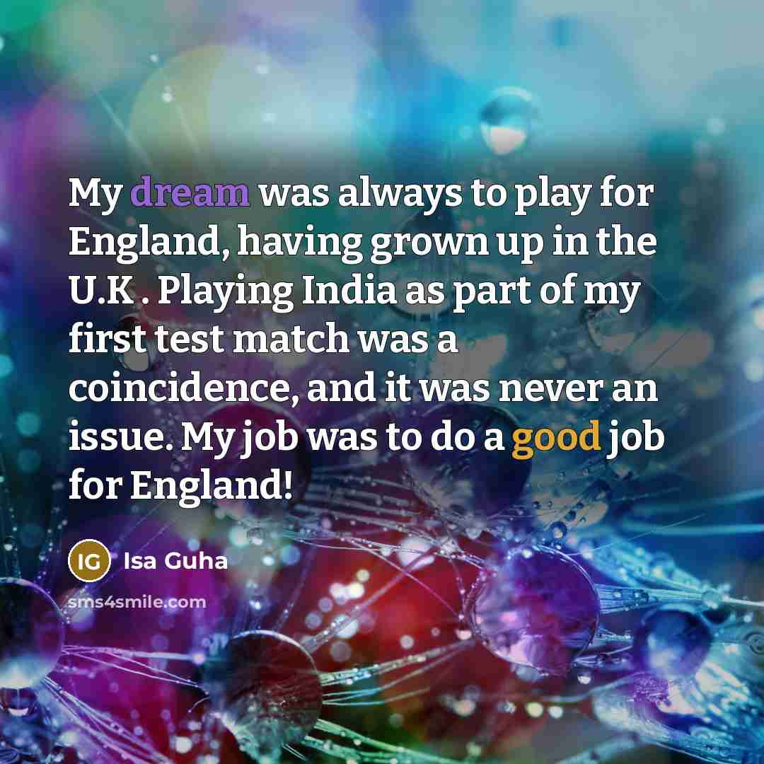 “My dream was always to play for England, having grown…” quote by Isa Guha