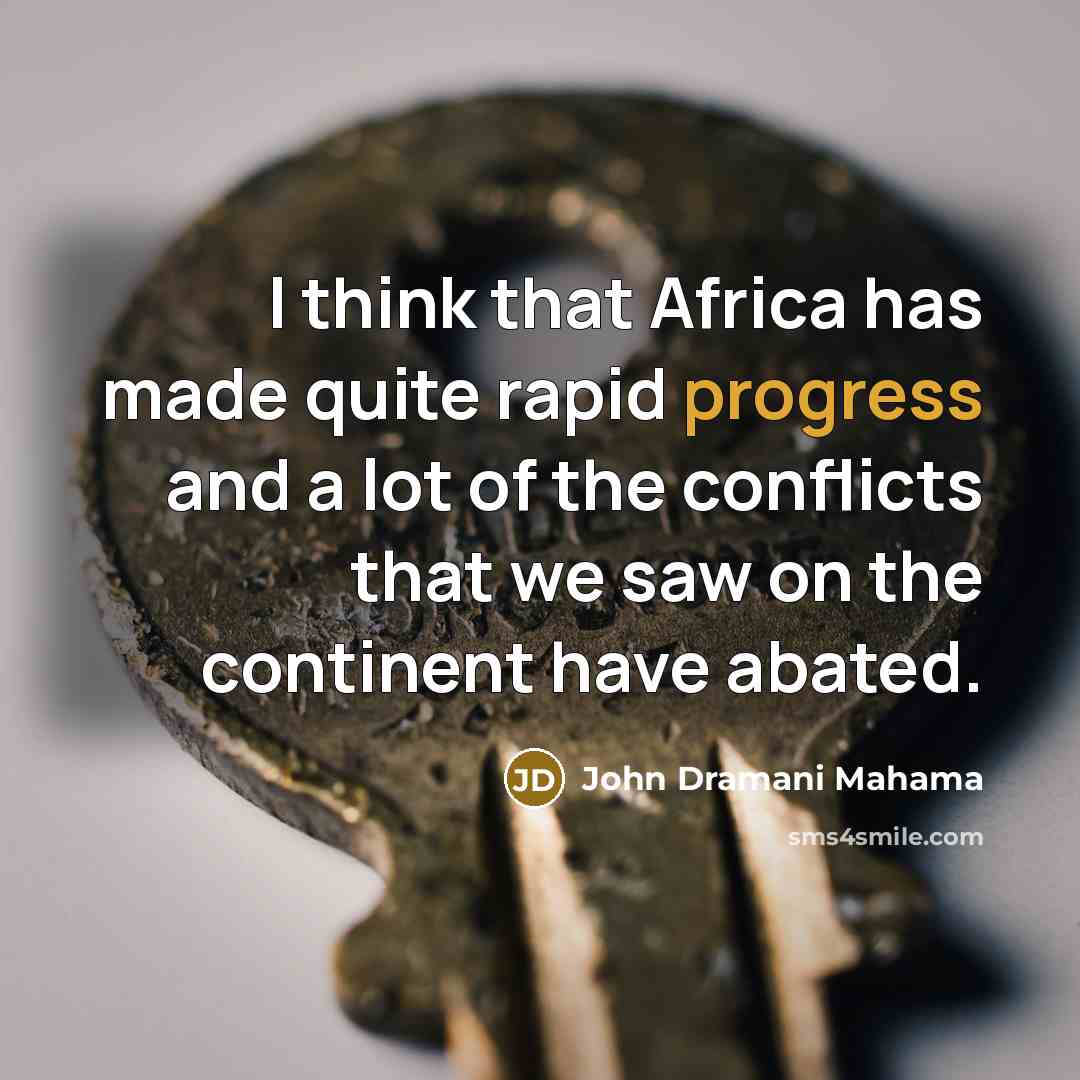 “I think that Africa has made quite rapid progress and…” quote by John Dramani Mahama