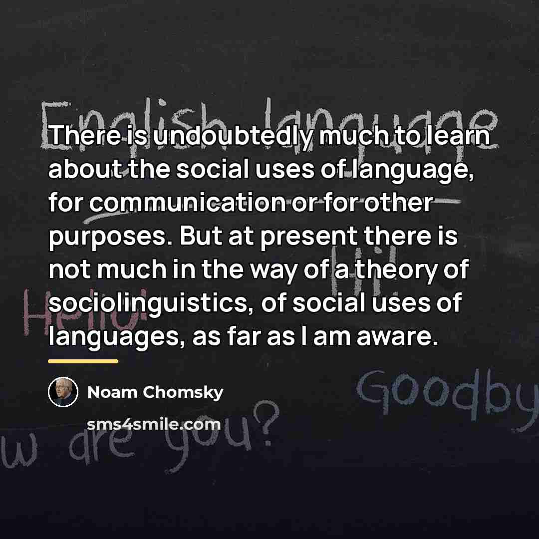 “There is undoubtedly much to learn about the social uses…” quote by Noam Chomsky