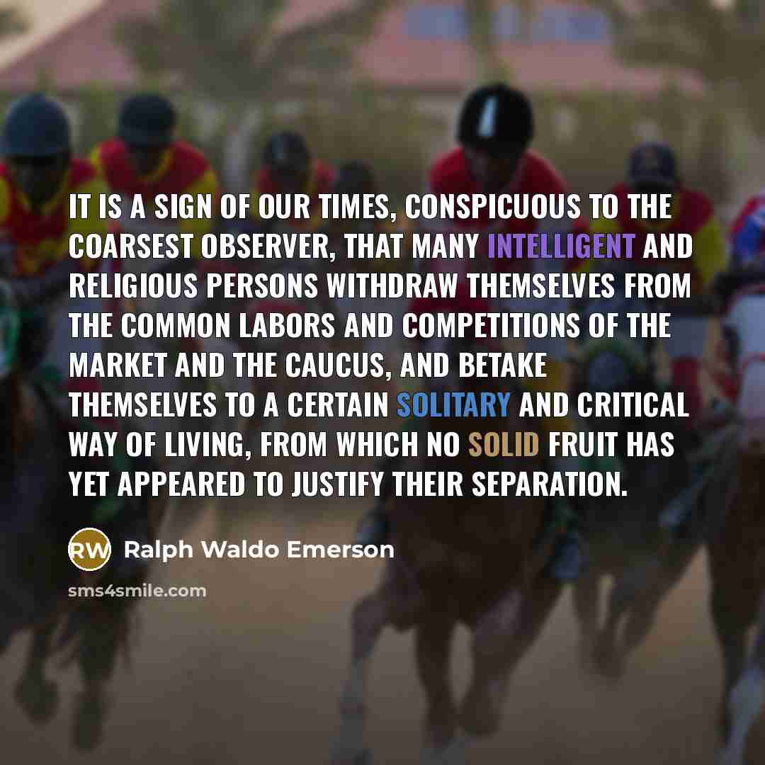 “It is a sign of our times, conspicuous to the…” quote by Ralph Waldo Emerson