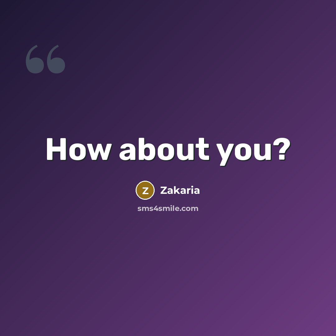 “How about you?” quote by Zakaria