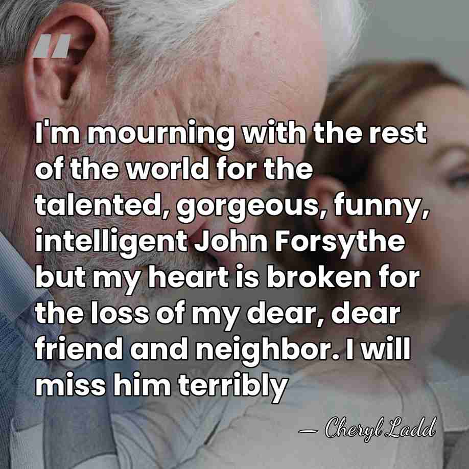 I'm mourning with the rest of the world for the talented, gorgeous,&hellip; - Cheryl Ladd