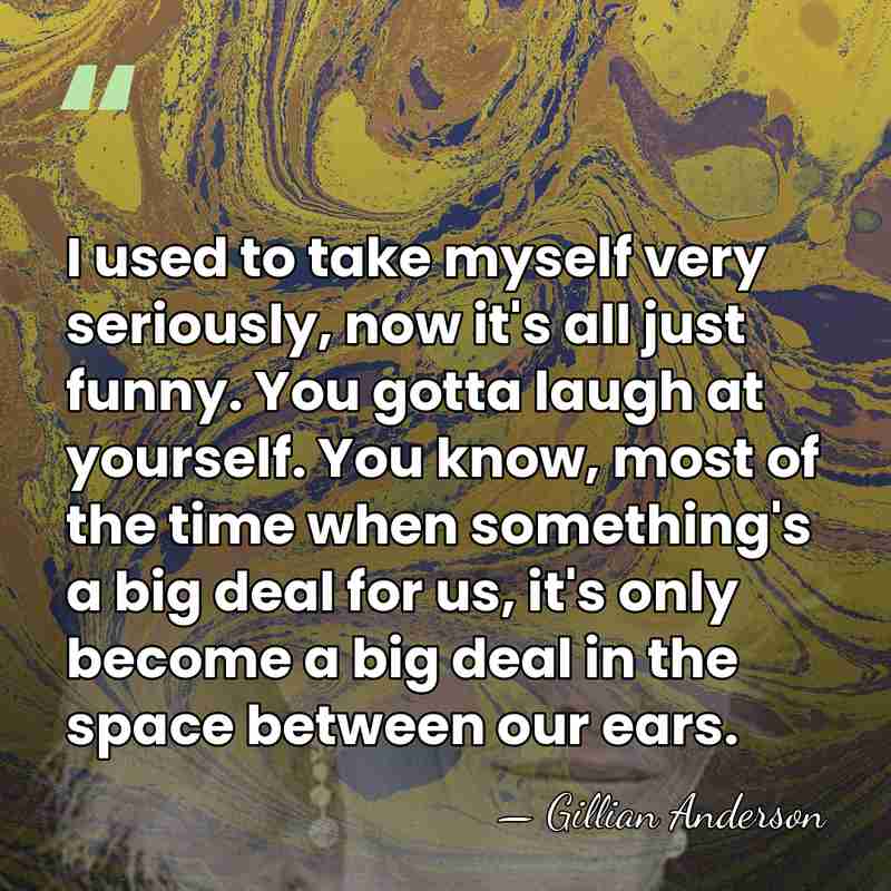 I used to take myself very seriously, now it's all just funny.&hellip; - Gillian Anderson
