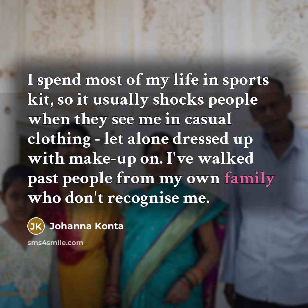“I spend most of my life in sports kit, so…” quote by Johanna Konta