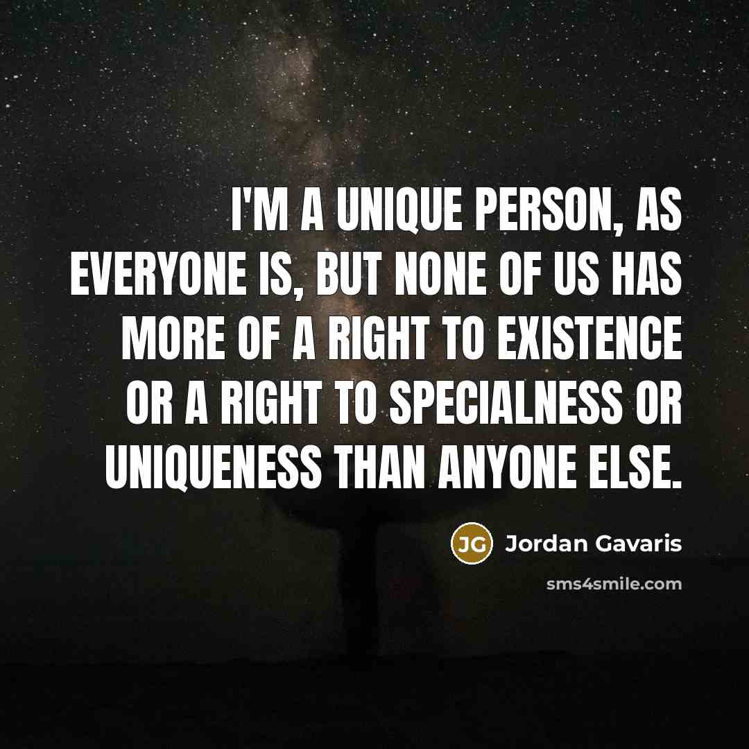 “I'm a unique person, as everyone is, but none of…” quote by Jordan Gavaris