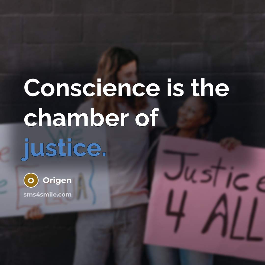 “Conscience is the chamber of justice.…” quote by Origen