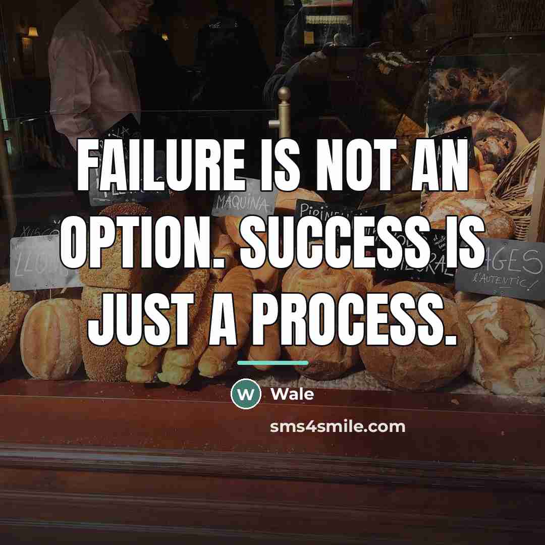 “Failure is not an option. Success is just a process.…” quote by Wale