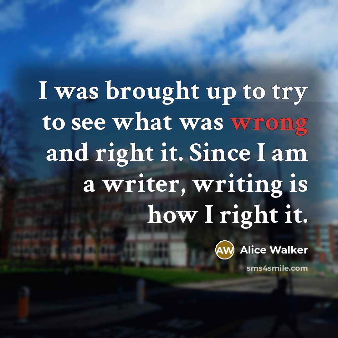 “I was brought up to try to see what was…” quote by Alice Walker